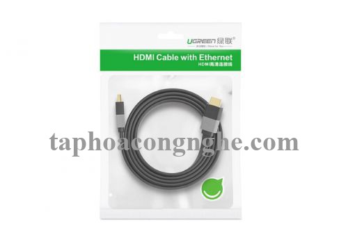 Ugreen 30114 10M màu Đen Cáp tín hiệu HDMI vỏ nhựa PVC cao cấp cáp dẹt HD120 30030114